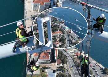 Asya ile Avrupa kıtaları ortasında nefes kesen çalışma!