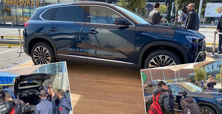 TOGG mobil deneyim merkezinde görücüye çıktı! Vatandaşlardan yoğun ilgi