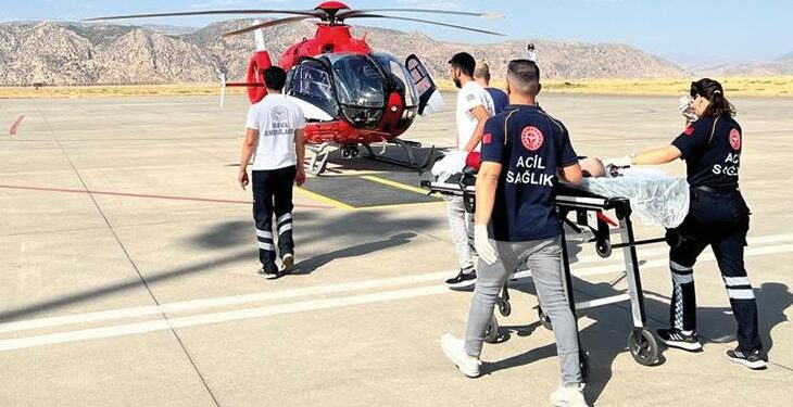 Şırnak’ta ambulans helikopter muhammet bebek için havalandı